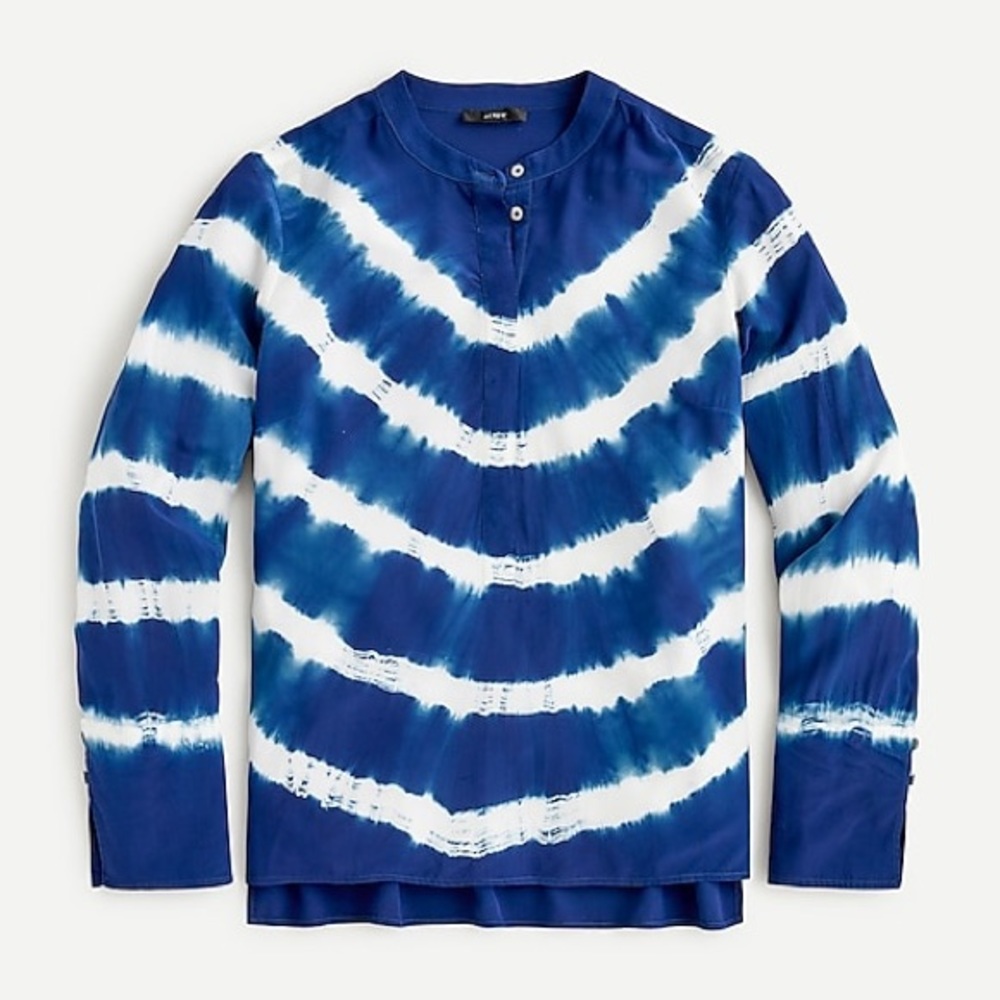 J. Crew Tie-dyed silk tunic